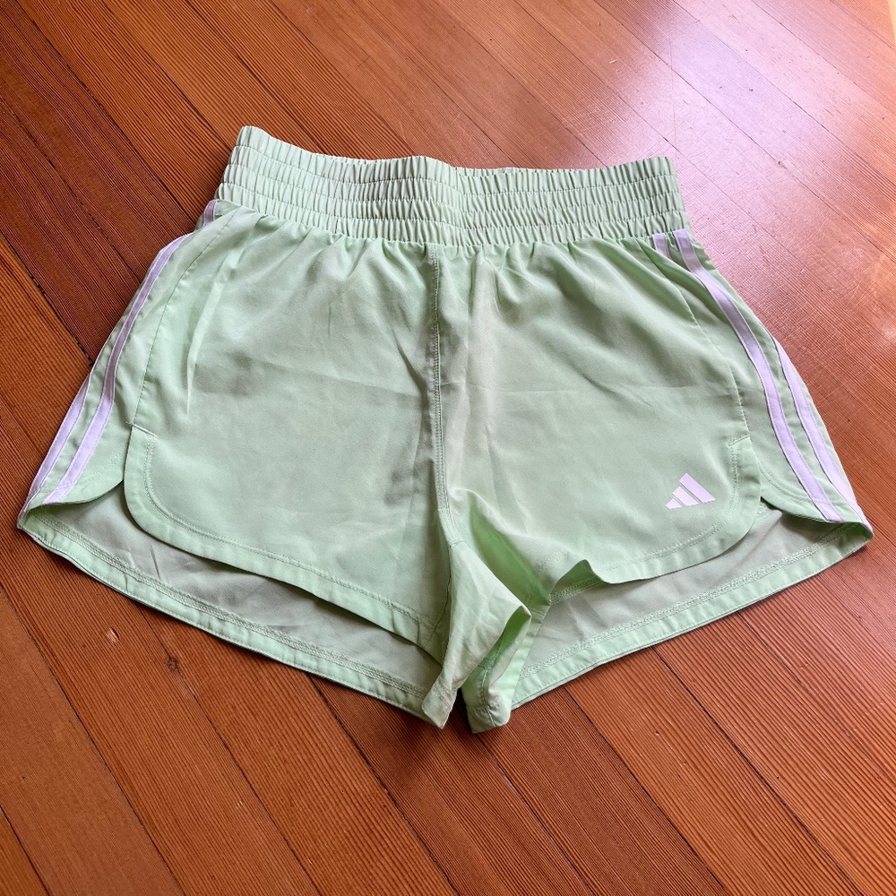 Teal adidas shorts